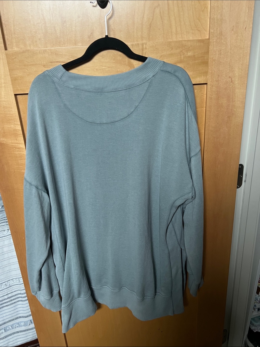 aerie Crewneck Sweatshirt in Dusty Blue - Picture 3 of 4